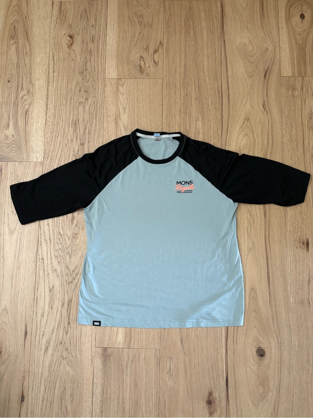 Mons Royale Tarn Freeride Merino Wool 3/4 Sleeve Top Jersey Womens Medium Biking